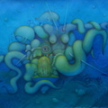 "En lo profundo del oceano" 116x89cm coll. Pedro Jose Baez(Venezuela)