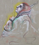 "Maternidad" pastel acrilico