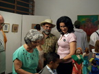 Ana(mi Madre) Alvaro y Solis(mi prima) en la exposicion del Ateneo de Miranda Carabobo Venezuela