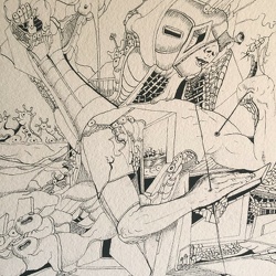 Oeuvres dessins et peintures année 80 Suisse