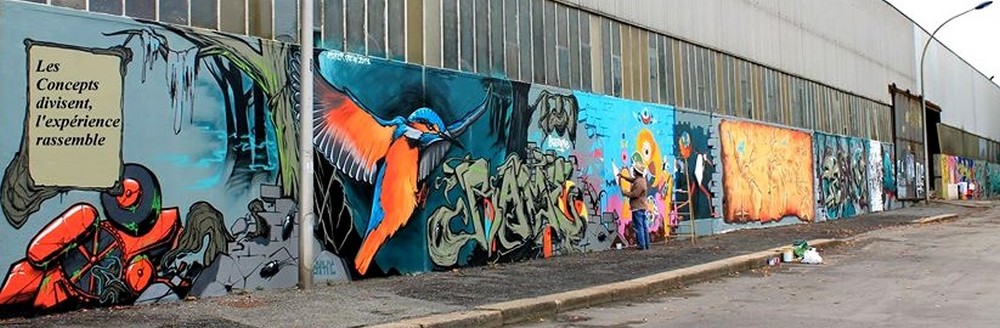 un aperçu du mural